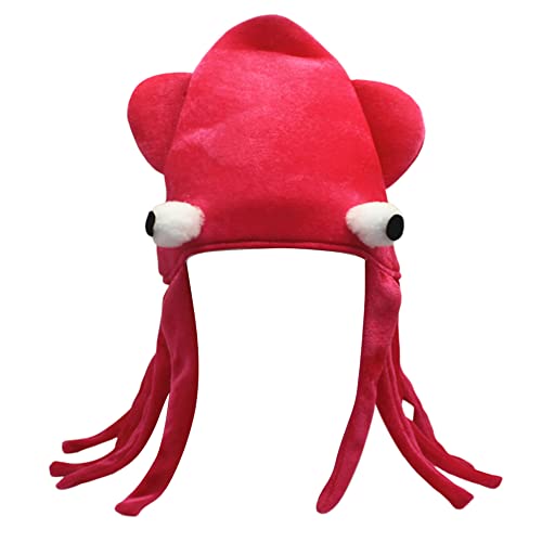 Octopus Hut Cosplay Kreative Plüsch Octopus Hut Dekorative Kostüm,Tiermütze Lustige Partyhüte Plüsch Hut für Erwachsene Kinder Neuheit Plüsch Hut Halloween Karneval Kostüme Requisiten Kopfbedeckung von Surakey