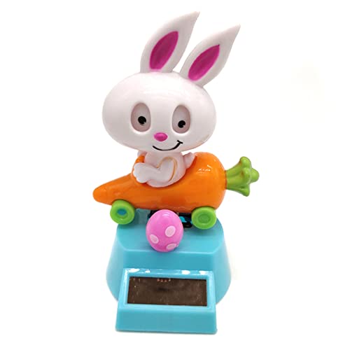 Solar Hase Tierfigur Wackelfigur Dekofigur Solarfigur - Schütteln Kopf und Körper Auto Armaturenbrett Dekoration, Geschenke für Freunde und Familien von Surakey