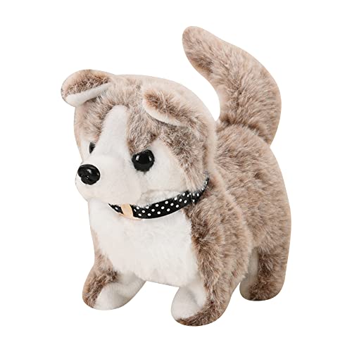 Surakey Interaktives Plüschtier Husky, Elektronisches Stofftier Hund, Läuft und Bellt, Haustier Spielzeug für Kinder von Surakey