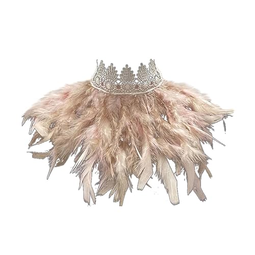 Türkei Feder Cape Stola Schal Halloween-Kostüm,Gothic Feder Cape Damen Federkragen Kostüm Herren Feder Schal Schulter Flügel Punk Kostüm für Halloween Fasching Karneval Party Kostüm Türkei Feder Cape Stola Schal Halloween-Kostüm,Gothic Feder Cape Damen Federkragen Kostüm Herren Feder Schal Schulter Flügel Punk Kostüm für Halloween Fasching Karneval Party Kostüm von Surakey