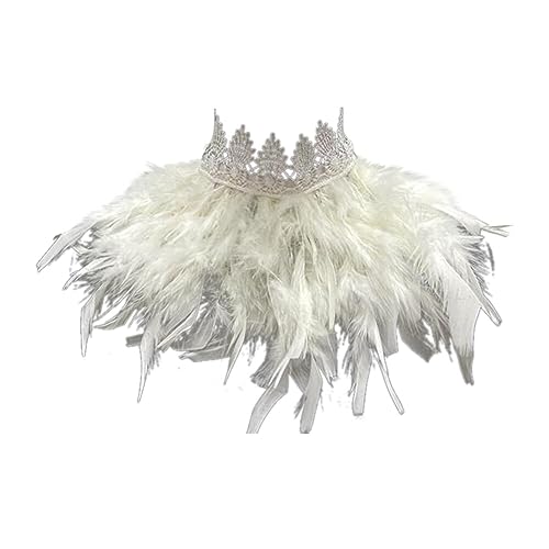 Türkei Feder Cape Stola Schal Halloween-Kostüm,Gothic Feder Cape Damen Federkragen Kostüm Herren Feder Schal Schulter Flügel Punk Kostüm für Halloween Fasching Karneval Party Kostüm Türkei Feder Cape Stola Schal Halloween-Kostüm,Gothic Feder Cape Damen Federkragen Kostüm Herren Feder Schal Schulter Flügel Punk Kostüm für Halloween Fasching Karneval Party Kostüm von Surakey