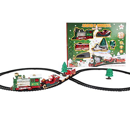 Weihnachtszug Set Spielzeug mit Licht und Ton,Elektrisch Weihnachtszug mit Schienen Weihnachtsmannzug,Weihnachtsbaum Deko Weihnachtszug Kleiner Zug Fensterdeko Geschenke für Kinder Jungen Mädchen von Surakey