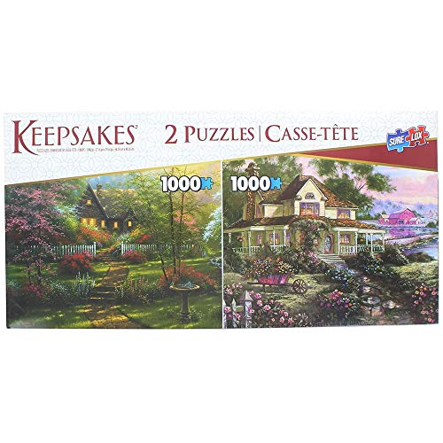 Set of 2 Keepsakes 1000 Piece Jigsaw Puzzles | Colorful Cottages Set of 2 Keepsakes 1000 Piece Jigsaw Puzzles | Colorful Cottages von Sure-Lox