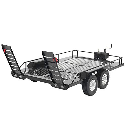 Surebuy Crawler Anhaenger Bausatz, Rc Trailer Hopper Anhänger Mit Auto Trailer rutschfest Abriebfest Passend Für Trx4 Axial Scx10 90046 90047 Cc01 D90 D110 1/10 Rc-Auto Traxxas Trx4 Anhänger von Surebuy