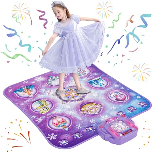 Tanzmatte Kinder Spielzeug Geschenke für Mädchen 3 4 5 6 7 8 9 Jahre, 2025 8 Tasten Tanzmatte mit Bluetooth, Fließendes Licht Kontrollsystem mit Ständern, Lila Prinzessin Geschenk für 3-12 Mädchen Tanzmatte Kinder Spielzeug Geschenke für Mädchen 3 4 5 6 7 8 9 Jahre, 2025 8 Tasten Tanzmatte mit Bluetooth, Fließendes Licht Kontrollsystem mit Ständern, Lila Prinzessin Geschenk für 3-12 Mädchen von Surelect