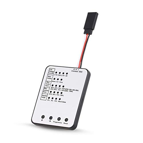 Surpass Hobby KK ESC Serie LED Programmierkarte für RC Auto 25A 35A 45A 60A 80A 120A ESC Elektronischer Geschwindigkeitsregler (Silber) von Surpass Hobby USA
