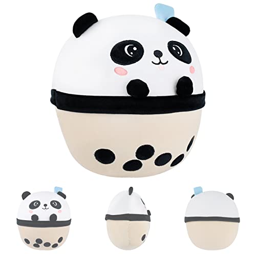 Surplex Bubble Tea Panda Plüschtier Boba Kuscheltier Ausgestopftes Tier Spielzeug Soft Doll Dekorative Plüschkissen Weiches Cartoon Plüsch Rückenkissen Geschenk Spielzeu Für Kinder (37cm/14.6") von Surplex