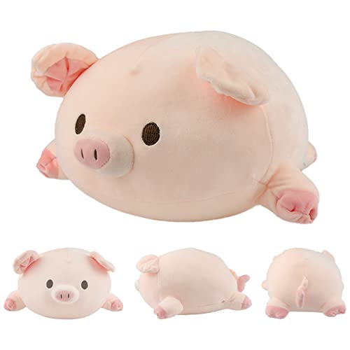 Surplex Schwein Plüsch Stofftiere Molliges Spielzeug Rosa, Cartoon Niedliche Schwein Plüschkissen Kissenpuppe Gefüllte, Kawaii Weiche Kinder Plüschtier Geschenk Dekoration zu Hause(40cm/15.74Zoll) von Surplex