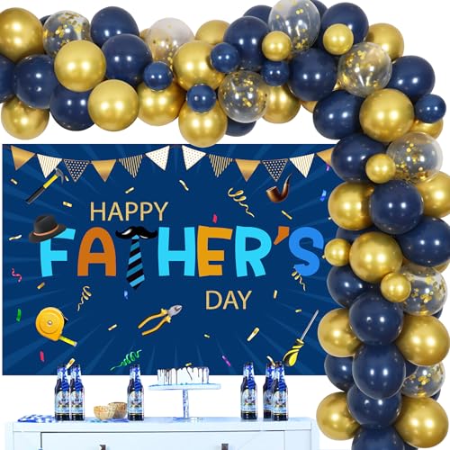 Sursurprise Ballon-Girlande "Happy Father's Day" mit Hintergrund-Folienballon für den Vatertag "Best Dad Ever", Party-Dekorationen Sursurprise Ballon-Girlande "Happy Father's Day" mit Hintergrund-Folienballon für den Vatertag "Best Dad Ever", Party-Dekorationen von Sursurprise
