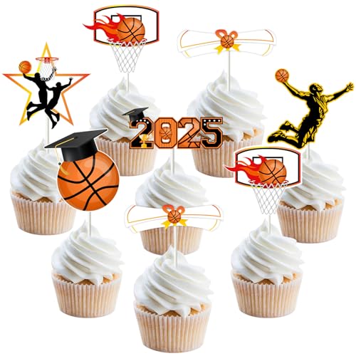 Sursurprise Basketball-Dekorationen für Senioren, 36 Stück, Basketball-Abschlussfeier, Cupcake-Topper, Basketballspieler, Sportteam 2025, Abschlussfeier, Partyzubehör für High School College Sursurprise Basketball-Dekorationen für Senioren, 36 Stück, Basketball-Abschlussfeier, Cupcake-Topper, Basketballspieler, Sportteam 2025, Abschlussfeier, Partyzubehör für High School College von Sursurprise