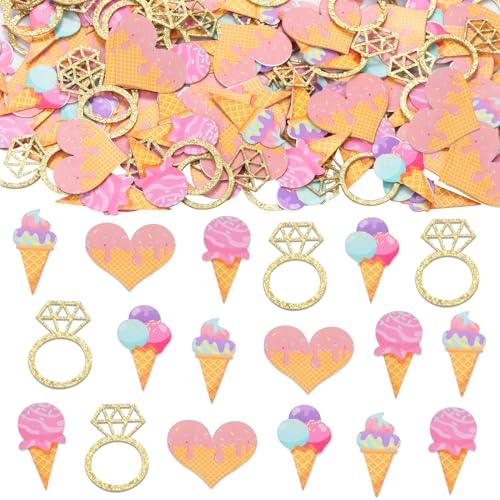 Sursurprise Eiscreme-Brautparty-Dekorationen, 200 Stück, Eiscreme-Konfetti für den Tisch, "She's Been Scooped Up", Brautparty, Hochzeit, Verlobung, Junggesellinnenabschied, Partyzubehör Sursurprise Eiscreme-Brautparty-Dekorationen, 200 Stück, Eiscreme-Konfetti für den Tisch, "She's Been Scooped Up", Brautparty, Hochzeit, Verlobung, Junggesellinnenabschied, Partyzubehör von Sursurprise