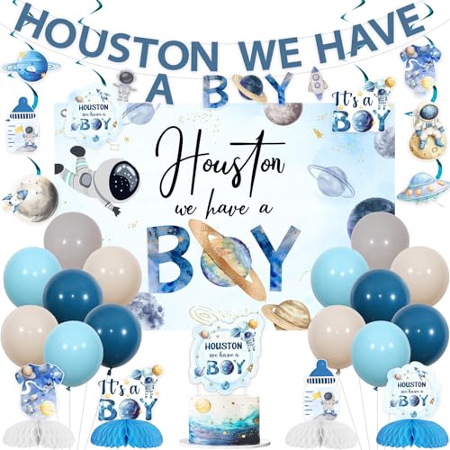 Sursurprise Space Baby Shower Decorations for Boy, Houston We Have A Boy Backdrop Banner Cake Topper, Honeycomb Centerpieces Hanging Swirls, Space Balloons, Outer Space Baby Shower Decorations Sursurprise Space Baby Shower Decorations for Boy, Houston We Have A Boy Backdrop Banner Cake Topper, Honeycomb Centerpieces Hanging Swirls, Space Balloons, Outer Space Baby Shower Decorations von Sursurprise