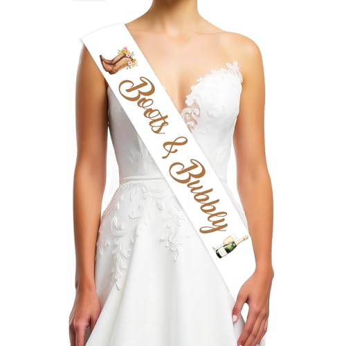 Sursurprise Stiefel und Bubbly Bridal Shower Sash, Champagner Cowgirl Western Land Hochzeit Bachelorette Dekorationen Verlobungsfeier Zubehör Geschenke Geschenke Zubehör Sursurprise Stiefel und Bubbly Bridal Shower Sash, Champagner Cowgirl Western Land Hochzeit Bachelorette Dekorationen Verlobungsfeier Zubehör Geschenke Geschenke Zubehör von Sursurprise