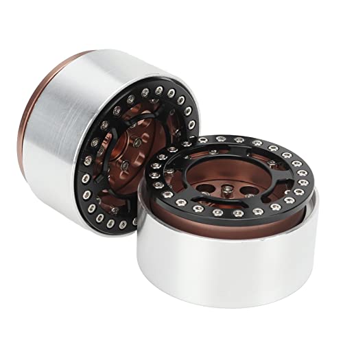 SustVita 1,9-Zoll-RC-Beadlock-Rollen mit CNC-gefrästen Aluminiumlegierungsfelgen, sicherem und zuverlässigem Raddesign zum Klettern von RC-Fahrzeugen (Bronzer) von SustVita