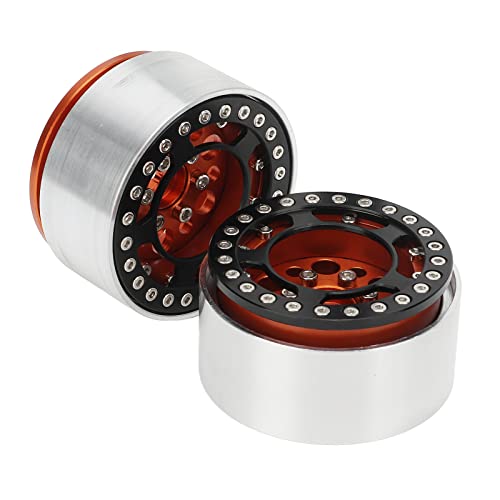 SustVita 1,9-Zoll-RC-Beadlock-Rollen mit CNC-gefrästen Aluminiumlegierungsfelgen, sicherem und zuverlässigem Raddesign zum Klettern von RC-Fahrzeugen (Gold) von SustVita