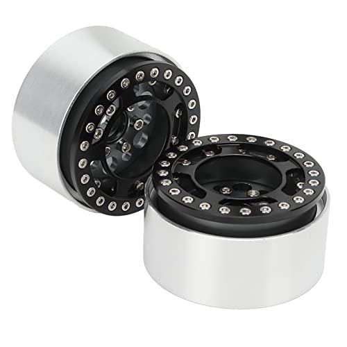 SustVita 1,9-Zoll-RC-Beadlock-Rollen mit CNC-gefrästen Aluminiumlegierungsfelgen, sicherem und zuverlässigem Raddesign zum Klettern von RC-Fahrzeugen (Sie färben) von SustVita