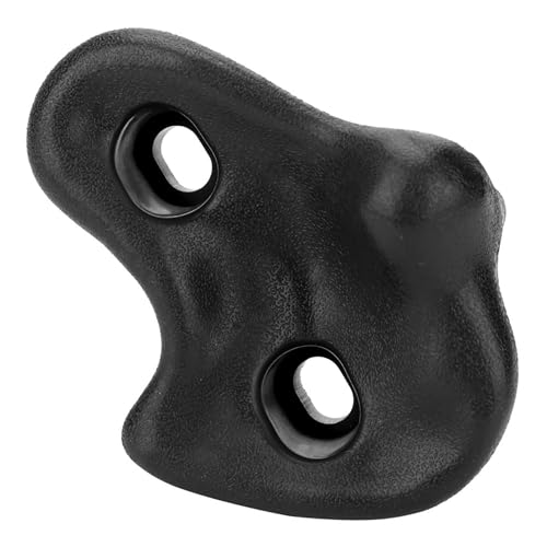 SustVita 10-teiliges Kletterstein-Set aus Kunststoff, Klettergriff-Set mit strukturierter Oberfläche für Baumhäuser und Kinderkletterwände (Black) von SustVita