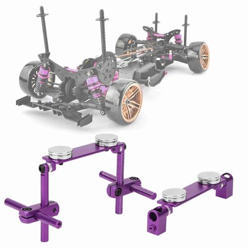 SustVita Invisible Body Shell Mount Kit, Aluminium Magnetic RC Auto Karosserie Halterung für HSP 1/10 Drift Rennwagen (Lila) von SustVita