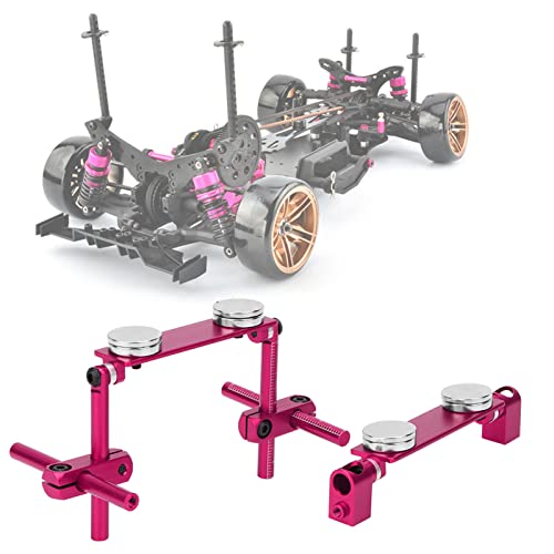 SustVita Invisible Body Shell Mount Kit, Aluminium Magnetic RC Auto Karosserie Halterung für HSP 1/10 Drift Rennwagen (Rosa) von SustVita