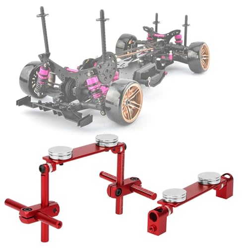 SustVita Invisible Body Shell Mount Kit, Aluminium Magnetic RC Auto Karosserie Halterung für HSP 1/10 Drift Rennwagen (Rot) von SustVita
