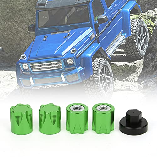 SustVita M4 Alloy Wheel Lock -Muttern, RC -Autorad -Randmitte für 1/10 Axial SCX10 90046 D90 Fernbedienungsfahrzeug (Grün) von SustVita