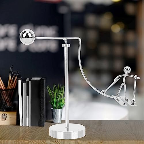 SustVita Physikwissenschaft Gadget Newtons Cradle Pendulum Kinetic Balancing Toy Desktop Stress Relief Einzigartige Schreibtisch Ornament Kleinodidee (Skiing Prince) von SustVita