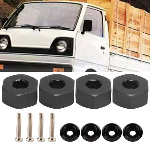 SustVita RC -Hex -Kombinierer, 5 mm bis 12 mm Adapterrad -Hub -Hex -Adapter für WPL D12 1/10 RC Model Trucks (Black Bl) von SustVita