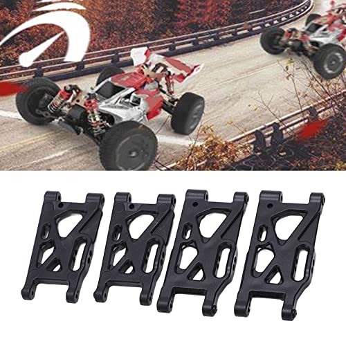 SustVita RC Suspension Arm Kit, schwarzer Plastik -Suspensionsarm, 4pcs RC vordere Heckarme für Wltoys 144001 144002 124019 124018 124017 144010 von SustVita