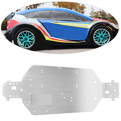 SustVita Wear Resistant Upgrade Chassis, Aluminium -Legierungs -Chassis, Outast und zuverlässig für HSP 94107 94111 94110 94124 RC -Automodell (Silber) von SustVita