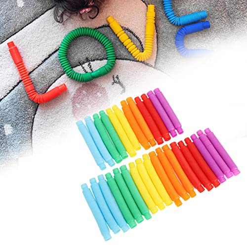 SustVita dehnbar biegbare Pull -Röhrchen 30 Stcs Pop -Röhrchen Spielzeug in lebendigen Farben für sensorisches Spiel SustVita dehnbar biegbare Pull -Röhrchen 30 Stcs Pop -Röhrchen Spielzeug in lebendigen Farben für sensorisches Spiel von SustVita