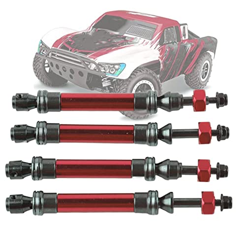 SustVita kompatibel mit Slash 4x4, RC -Antriebswelle 4pcs Metall CVD vordere Hinterachse für 1/10 RC -Auto (Red) von SustVita