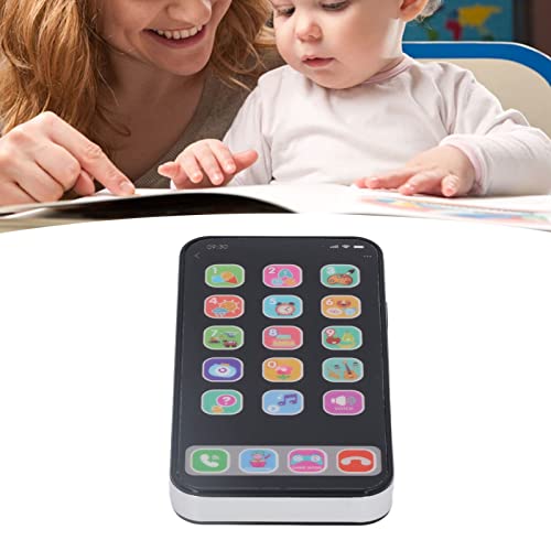 Sustvita -Bildungsspielzeug für Kleinkinder, lustiges Lernen von Handy mit blinkenden Lichtern, Zählfunktion, Musikfunktion für interaktives Spiel, idealer Genuss für kleine Kinder (English Black) von SustVita