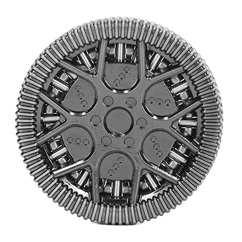 Sustvita Hollow Hub Muster Zappelspielzeug, Metall ADHS Haptisch Magnet Fingerspielzeug, tragbares Stressabbau Angst -Schreibtisch Spielzeug zum Spaß (Schwarz) von SustVita