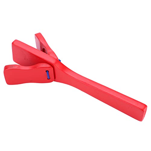 Sustvita hölzerne Castanet Clapper mit Griff, Musikinstrumente für Kinder und Rhythmusspielzeug für Kleinkinder für frühe Entwicklung und Klassenzimmergruppe von SustVita