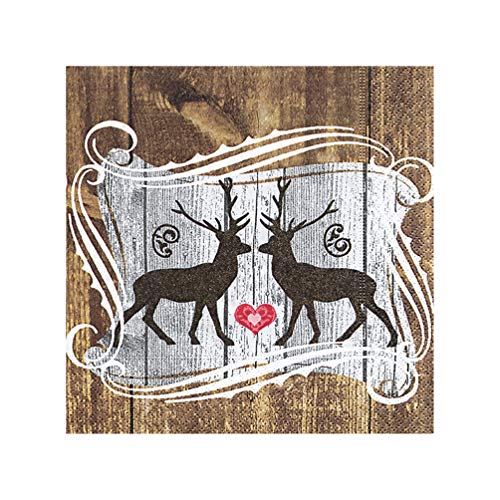 Susy Card 40030982 Serviette "Hirsch", 25x25 cm, 3-lagig, 20er Packung von Susy Card