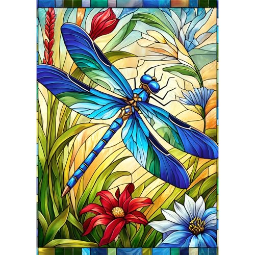 Sutinban Puzzle 1000 Teile Erwachsene Glas Libellen Puzzle Cnspruchsvolles 1000 Puzzle 70 x 50 cm Puzzle 1000 Geschenke von sutinban