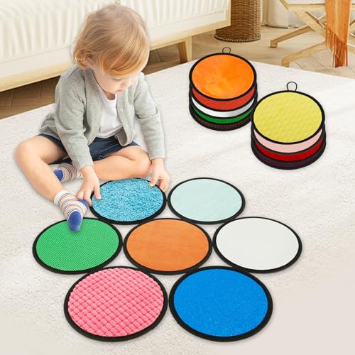 16pcs Sensorik Matten, kreisförmiger Stil Filzstruktur Sensory Matte, Verschleiß Resistente Sensorische Stimulationsmatte mit Anti -Schlupf -Rücken für Spezielle Bedürfnisse Kid 3+ 16pcs Sensorik Matten, kreisförmiger Stil Filzstruktur Sensory Matte, Verschleiß Resistente Sensorische Stimulationsmatte mit Anti -Schlupf -Rücken für Spezielle Bedürfnisse Kid 3+ von Sutowe