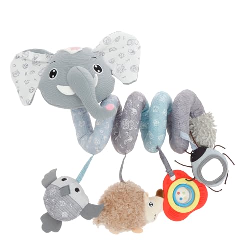 Kinderwagen Spielzeug, Baby Activity Spirale Spielzeug mit Musik, Hängendes Spiral Plüsch Spielzeugs für Kinderbett/Autositz/Babyschale, Neugeborene Geschenk für Babys und Kleinkindern(Elefant) von Sutowe