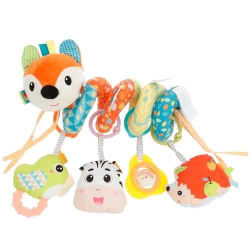 Kinderwagen Spielzeug, Baby Activity Spirale Spielzeug mit Musik, Hängendes Spiral Plüsch Spielzeugs für Kinderbett/Autositz/Babyschale, Neugeborene Geschenk für Babys und Kleinkindern(Fuchs) von Sutowe