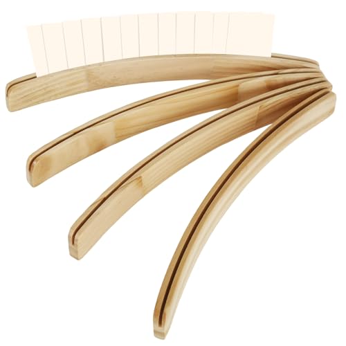 Spielkartenhalter, gebogen, 33 cm, platzsparend, freihändiges Poker-Halter, Holz, Kartenständer für Kinder, Senioren und Erwachsene, 4 Stück Spielkartenhalter, gebogen, 33 cm, platzsparend, freihändiges Poker-Halter, Holz, Kartenständer für Kinder, Senioren und Erwachsene, 4 Stück von Sutowe