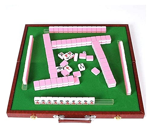 Mahjong, Mah Jong, Mahjong-Set, Mahjong-Set, Sammelspiel, traditionelles Spiel mit Tisch für Zuhause, Party und Reisen (blau, 30 mm) von Suuim