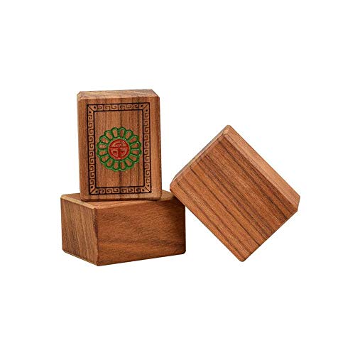 Mahjong Mahjong-Set mit Holzkoffer/Aluminiumbox für Reisen, Familie, Freizeit, traditionelles chinesisches Spiel Mah Jong (grün, rot, 37,5 x 28 x 21,5 mm) (grün). von Suuim