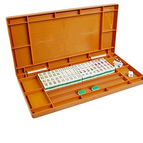 Suuim Lustiger Kleiner Mahjong-Mini-Reise-Mahjong Mahjiang, 144 Stück/Set, 1,5 x 1,1 x 0,8 cm/Stück, 32 x 32 cm/Tisch von Suuim