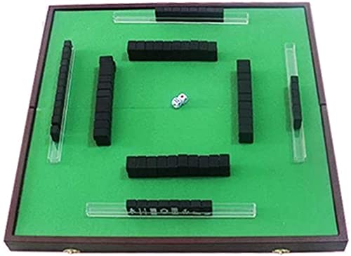 Suuim Mahjong Mini-Reisebrettspiel, chinesische traditionelle Mahjong-Spiele mit gefaltetem Mahjong-Tisch, tragbare Größe und leichte Spielsteine, 144 Spielsteine von Suuim