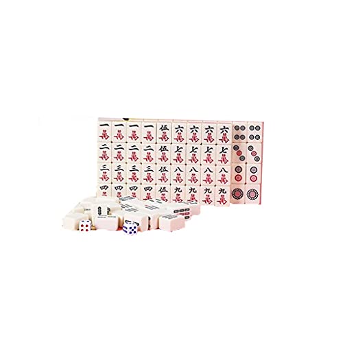 Suuim Mahjong-Set, MahJongg-Fliesen-Set, chinesisches Mahjong-Set, chinesische nummerierte Melamin-Fliesen, Mahjong-Set, 144 Spielsteine, leicht lesbares Spielset, chinesisches Mahjong-Spielset von Suuim