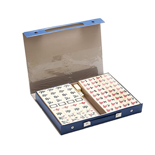 Suuim Mahjong-Set, MahJongg-Fliesen-Set, klassisches chinesisches Mahjong-Spielset, tragbares Mahjong-Tischbrettspiel, wunderbares Geschenk, chinesisches Mahjong-Spielset (Größe: 40#) von Suuim