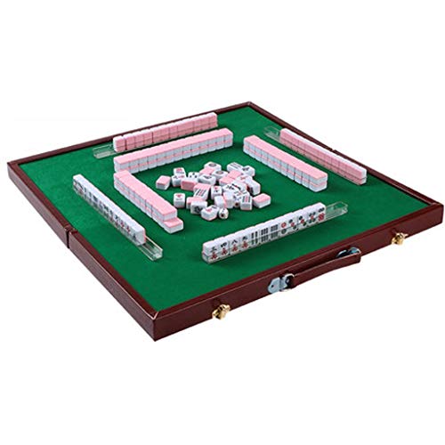 Suuim Mahjong-Spielset 30 mm Mini-Mahjong, Studentenwohnheim, kleines Hand-Mahjong, tragbare Outdoor-Reiseunterhaltung, Familienspiel, Mahjong-Geschenke von Suuim