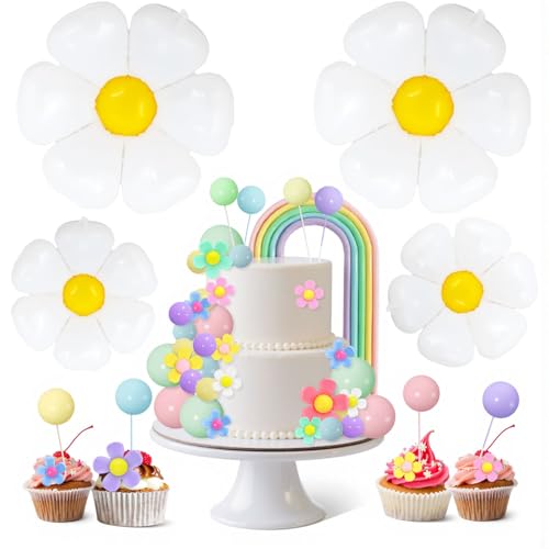 42 Stück Tortendeko Kugeln Gänseblümchen Deko Torten Deko Regenbogen für die Dekoration Einer Vielzahl von Kuchen und Desserts für Geburtstagsfeiern Tortendeko Mädchen Taufe Parteien 42 Stück Tortendeko Kugeln Gänseblümchen Deko Torten Deko Regenbogen für die Dekoration Einer Vielzahl von Kuchen und Desserts für Geburtstagsfeiern Tortendeko Mädchen Taufe Parteien von Suynauetev