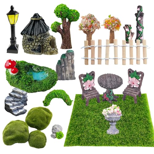 21 Stück Puppenhaus Zubehör Kunstrasen Outdoor Garten Deko Zen Garten Garten Zubehör Miniatur Garten Dekorationen Geeignet für Outdoor-Gartendekoration Puppenhaus DIY Dekoration Märchengarten 21 Stück Puppenhaus Zubehör Kunstrasen Outdoor Garten Deko Zen Garten Garten Zubehör Miniatur Garten Dekorationen Geeignet für Outdoor-Gartendekoration Puppenhaus DIY Dekoration Märchengarten von Suynauetev