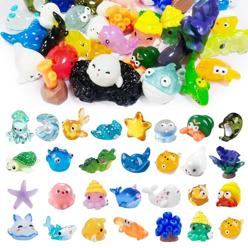Suynauetev 55 Stück Meerestiere Figuren Mini Sea Animal Figures Mini Figuren Ozean Harz Ozean Tiere Miniatur Meerestiere für Garten Puppenhaus-Dekoration DIY-Bastelzubehör Suynauetev 55 Stück Meerestiere Figuren Mini Sea Animal Figures Mini Figuren Ozean Harz Ozean Tiere Miniatur Meerestiere für Garten Puppenhaus-Dekoration DIY-Bastelzubehör von Suynauetev